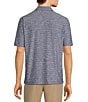Color:Midnight - Image 2 - Luxury Performance Short Sleeve Stripe Knit Polo Shirt
