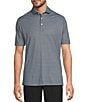 Hart Schaffner Marx Luxury Performance Short Sleeve Textured Geo Print Polo - Image 1