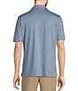 Color:Blue - Image 2 - Luxury Performance Short Sleeve Textured Knit Coatfront Shirt
