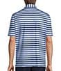 Color:Midnight - Image 2 - Luxury Performance Striped Short Sleeve Knit Polo