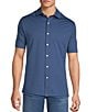 Hart Schaffner Marx Luxury Performance The Driver Short Sleeve Solid Button Front Shirt - Image 1