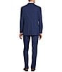 Color:Blue - Image 2 - New York Modern Fit Flat Front Ultra Stretch Plaid 2-Piece Suit