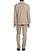 Color:Tan - Image 2 - New York Modern Fit Flat Front Hairline Stripe 2-Piece Suit