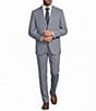 Hart Schaffner Marx New York Modern Fit Flat Front Mini-Grid Wool-Blend 2-Piece Suit - Image 1
