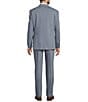 Hart Schaffner Marx New York Modern Fit Flat Front Mini-Grid Wool-Blend 2-Piece Suit - Image 2