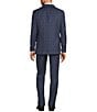 Color:Blue - Image 2 - New York Modern Fit Flat Front Straight Leg Plaid 2-Piece Suit