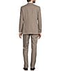 Color:Tan - Image 2 - New York Modern Fit Flat Front Plaid Pattern 2-Piece Suit