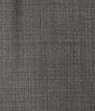 Color:Grey - Image 5 - New York Modern Fit Flat Front Sharkskin Pattern 3-Piece Vested Suit