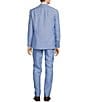 Color:Blue - Image 2 - New York Modern Fit Flat Front Solid 2-Piece Linen Suit