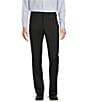 Color:Charcoal - Image 1 - New York Modern Fit Flat Front Solid Dress Pants