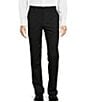 Color:Black - Image 1 - New York Modern Fit Flat Front Solid Dress Pants