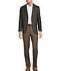 Hart Schaffner Marx New York Modern Fit Medium Brown Pre-Tailored Flat Front Super Stretch Solid Dress Pants - Image 5
