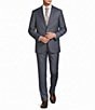Hart Schaffner Marx New York Modern Fit Flat Front Windowpane Wool 2-Piece Suit - Image 1