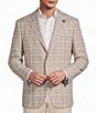 Hart Schaffner Marx New York Modern Fit Plaid Pattern Silk-Blend Sport Coat - Image 1