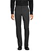 Color:Dark Grey - Image 1 - Tech Stretch New York Tailored Modern Fit Flat-Front Dress Pants