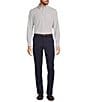 Color:Navy - Image 3 - Tech Stretch New York Tailored Modern Fit Flat-Front Dress Pants