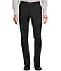 Color:Black - Image 1 - Tech Stretch New York Tailored Modern Fit Flat-Front Dress Pants