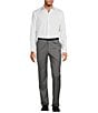 Color:Light Grey - Image 3 - New York Fit French Fly Flat Front Solid Dress Pants