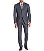 Hart Schaffner Marx Patterned Chicago Classic Fit Flat Front 2-Piece Suit, Color:Dark Grey - Image 1