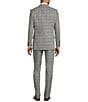 Color:Grey - Image 2 - New York Modern Fit Flat Front Performance Stretch Plaid 2-Piece Suit