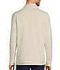 Color:Cream - Image 2 - Quarter-Zip Neck Long Sleeve Pullover