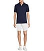 Color:Midnight - Image 3 - Shoreline Collection Short Sleeve Johnny Collar Solid Polo Shirt