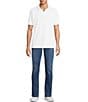 Hart Schaffner Marx Short Sleeve Johnny Collar Textured Polo - Image 5