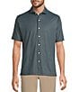 Hart Schaffner Marx Short Sleeve Luxury Performance Diamond Geo Coatfront Shirt - Image 1