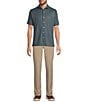 Hart Schaffner Marx Short Sleeve Luxury Performance Diamond Geo Coatfront Shirt - Image 3