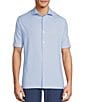 Hart Schaffner Marx Short Sleeve Luxury Performance Geo Print Button Front Shirt - Image 1