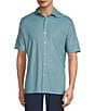 Hart Schaffner Marx Short Sleeve Luxury Performance Geo Print Button Front Shirt - Image 1