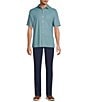 Hart Schaffner Marx Short Sleeve Luxury Performance Geo Print Button Front Shirt - Image 4