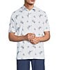 Hart Schaffner Marx Luxury Performance Short Sleeve Textured Floral Polo - Image 1