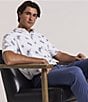 Hart Schaffner Marx Luxury Performance Short Sleeve Textured Floral Polo - Image 5