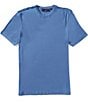 Hart Schaffner Marx Short Sleeve Solid Knit Sleep T-Shirt, Color:Dusty Blue - Image 1