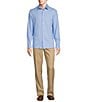 Hart Schaffner Marx State Street Essentials Albini 4FLEX Long Sleeve Solid Coat Front Shirt, Color:Light Blue - Image 3