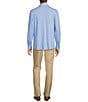 Hart Schaffner Marx State Street Essentials Albini 4FLEX Long Sleeve Solid Coat Front Shirt, Color:Light Blue - Image 4