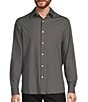 Color:Black - Image 1 - State Street Essentials Albini 4FLEX Long Sleeve Mini Floral Coat Front Shirt