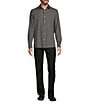 Color:Black - Image 3 - State Street Essentials Albini 4FLEX Long Sleeve Mini Floral Coat Front Shirt