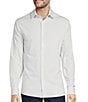 Color:White - Image 1 - State Street Essentials Albini 4FLEX Long Sleeve Mini Florals Coat Front Shirt