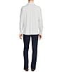 Color:White - Image 5 - State Street Essentials Albini 4FLEX Long Sleeve Mini Florals Coat Front Shirt