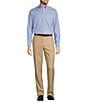 Color:Khaki - Image 3 - State Street Essentials Straight Fit Flat Front Chino Pants