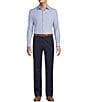 Hart Schaffner Marx State Street Essentials Long Sleeve Paisley Albini Knit 4Flex Coat Front Shirt - Image 3