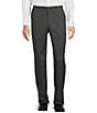 Color:Grey - Image 1 - Classic Fit Flat-Front Dress Pants