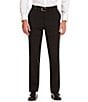 Color:Black - Image 1 - New York Performance Tailored Modern Fit Flat-Front Dress Pants
