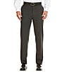 Color:Charcoal - Image 1 - New York Performance Tailored Modern Fit Flat-Front Dress Pants