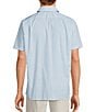 Hart Schaffner Marx The Blueprint Collection Short Sleeve Textured Woven Button Front Shirt, Color:Della Robbia Blue - Image 2