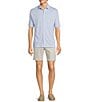 Hart Schaffner Marx The Blueprint Collection Short Sleeve Geo Print Shirt, Color:White - Image 3
