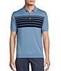 Color:Icy Blue - Image 1 - The Botanica Collection Short Sleeve Textured Knit Polo Shirt