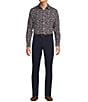 Hart Schaffner Marx The Reserve Collection Long Sleeve 4FLEX Large Floral Sport Shirt, Color:Dark Navy - Image 3